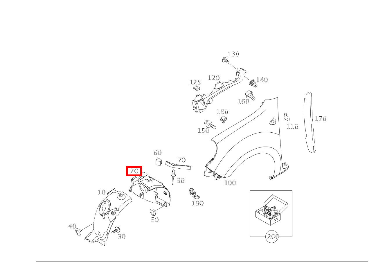 Verkleidung Radhaus Vorn links, hinten 111 CDI 415 Verkleidung Radhaus Vorn links, hinten 111 CDI 415