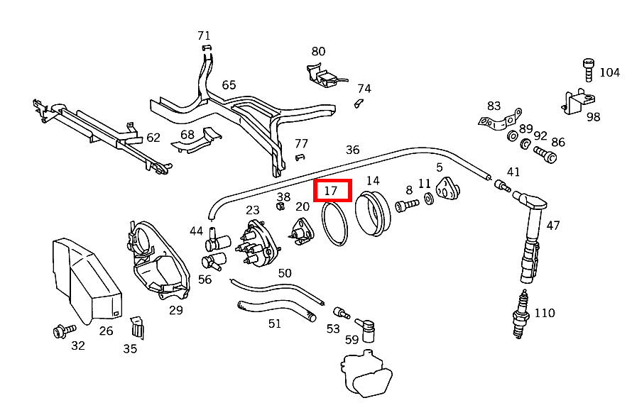 O-Ring E 500 Limousine 124 O-Ring E 500 Limousine 124
