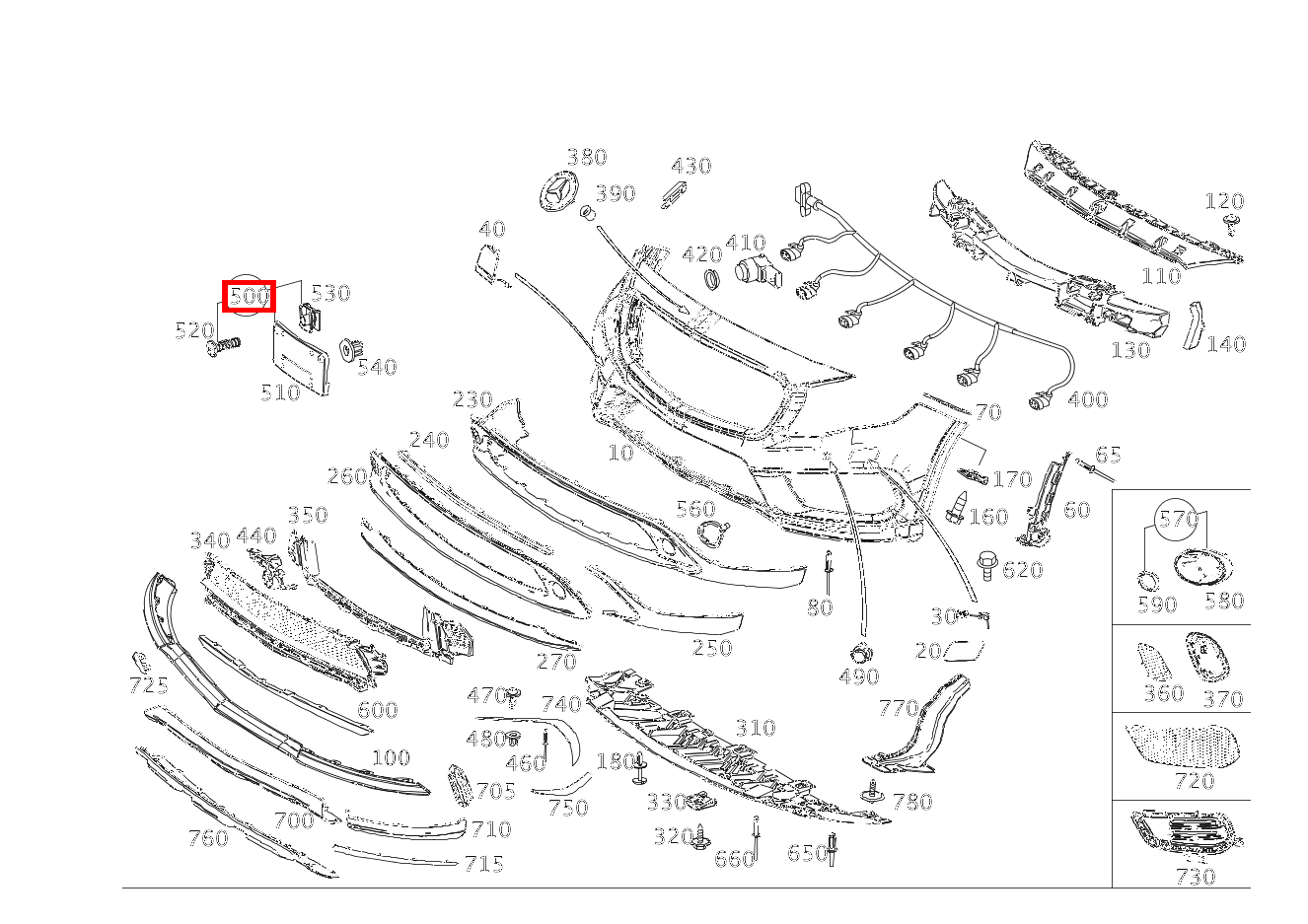Kennzeichenblende GLA250 4M 156 Kennzeichenblende GLA250 4M 156