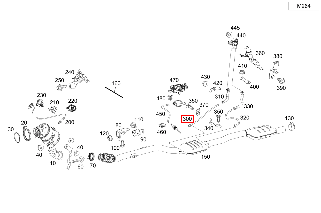 Druckleitung An Partikelfilter vorn C 300 4MATIC Cabriolet 205 Druckleitung An Partikelfilter vorn C 300 4MATIC Cabriolet 205