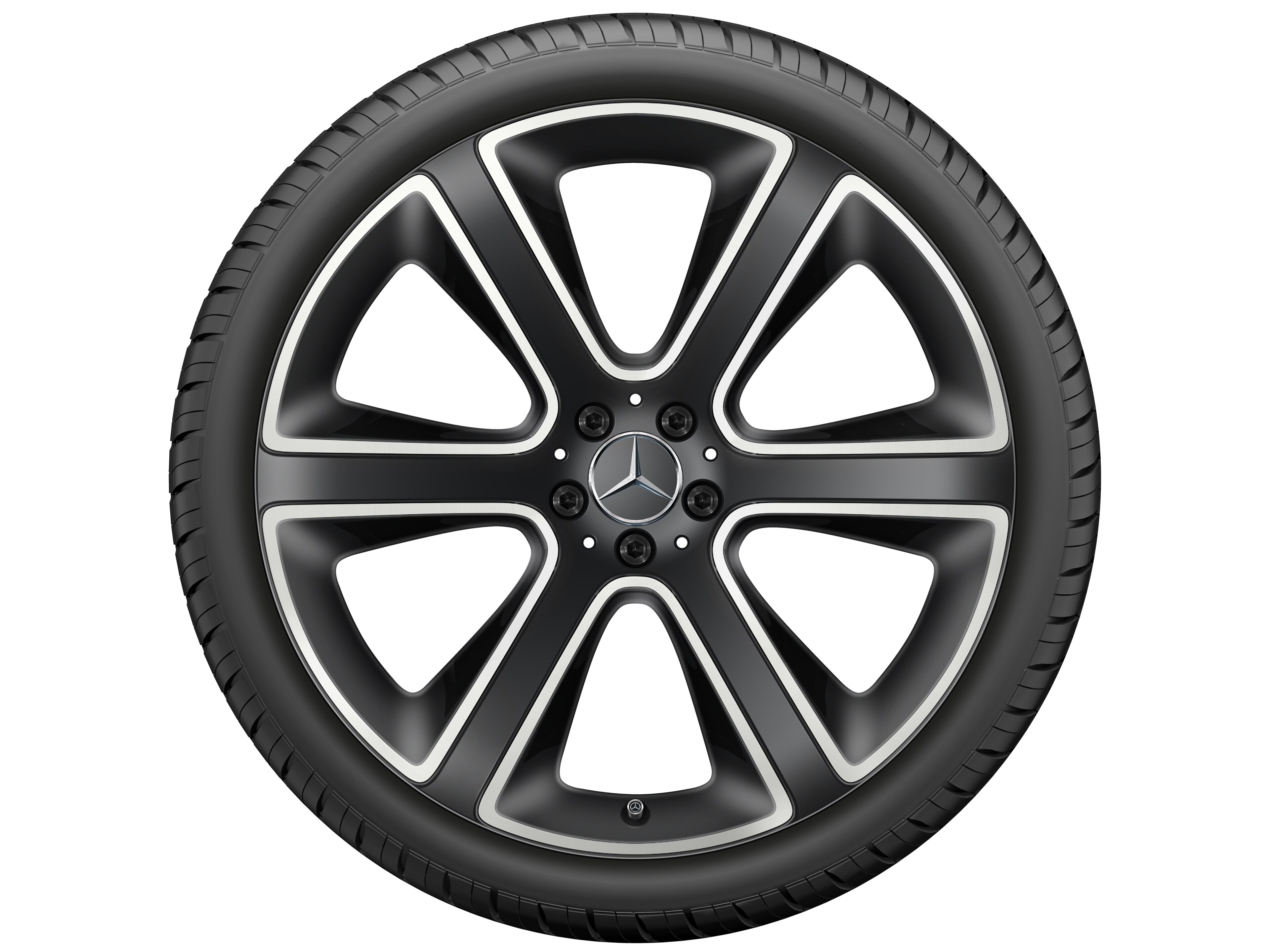 6-Speichen-Rad, 55,9 cm (22 Zoll), glanzgedre