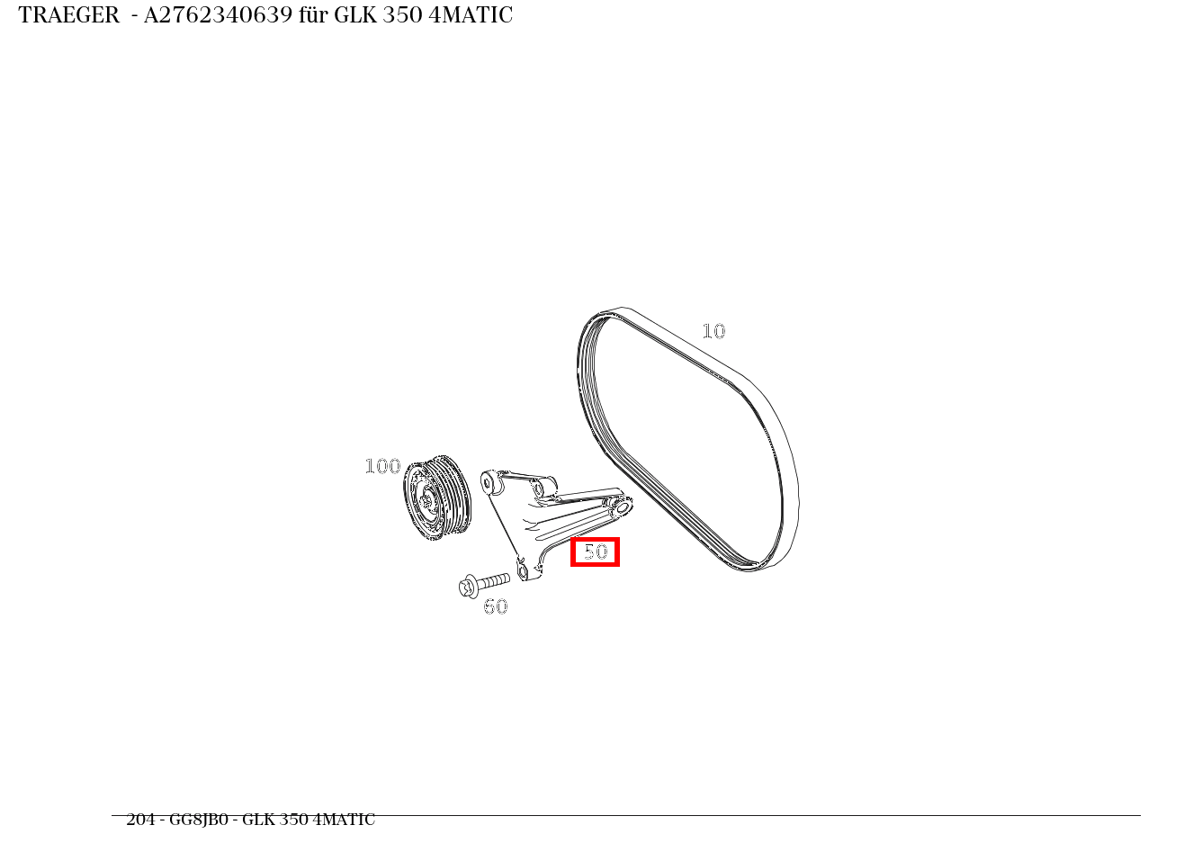 Träger GLK 350 4MATIC 204 Träger GLK 350 4MATIC 204