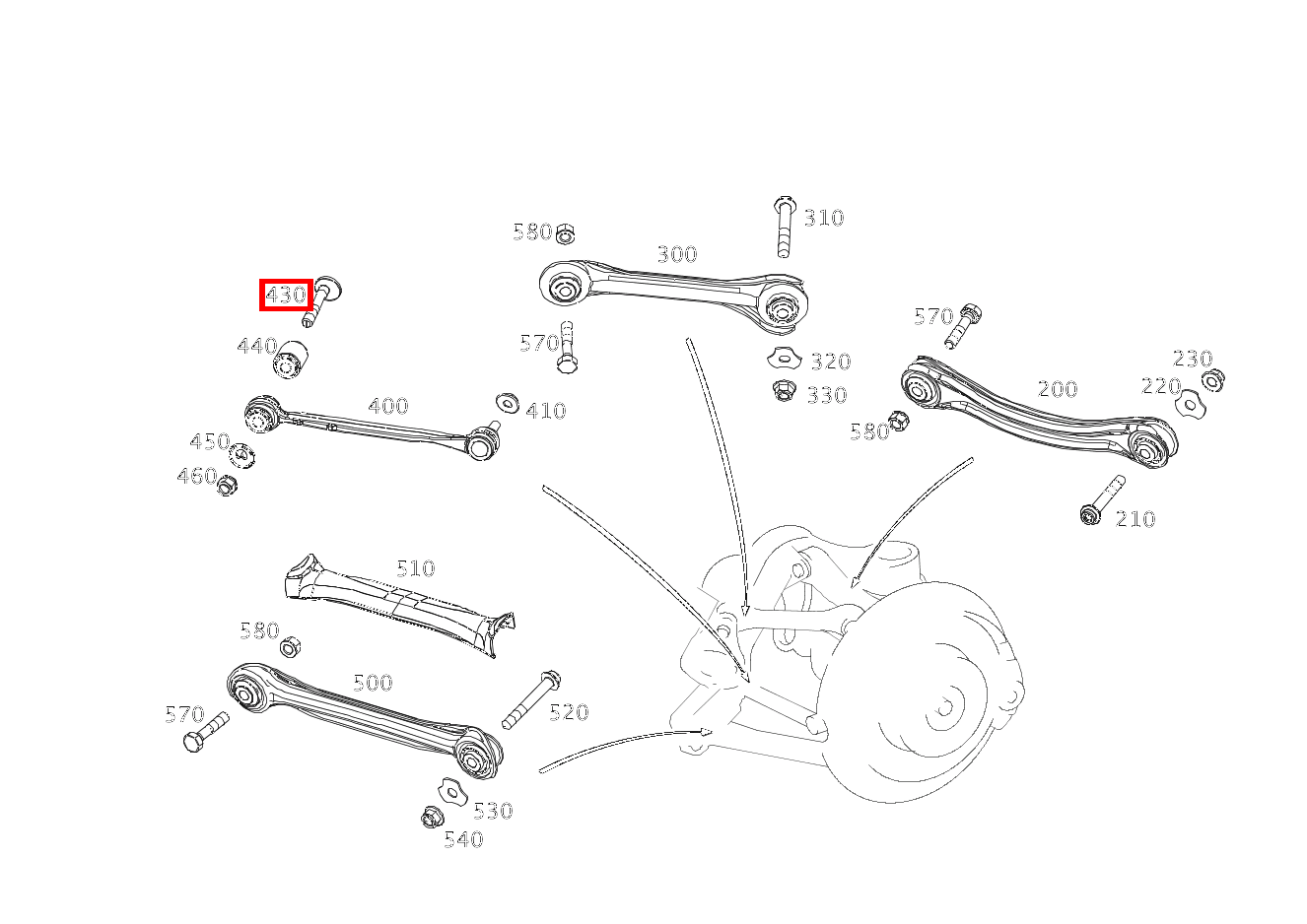 EXZENTERSCHRAUBE SPURSTANGE AN HINTERACHSTRAEGER; M12X1.5 X 67 SLK55 AMG 172