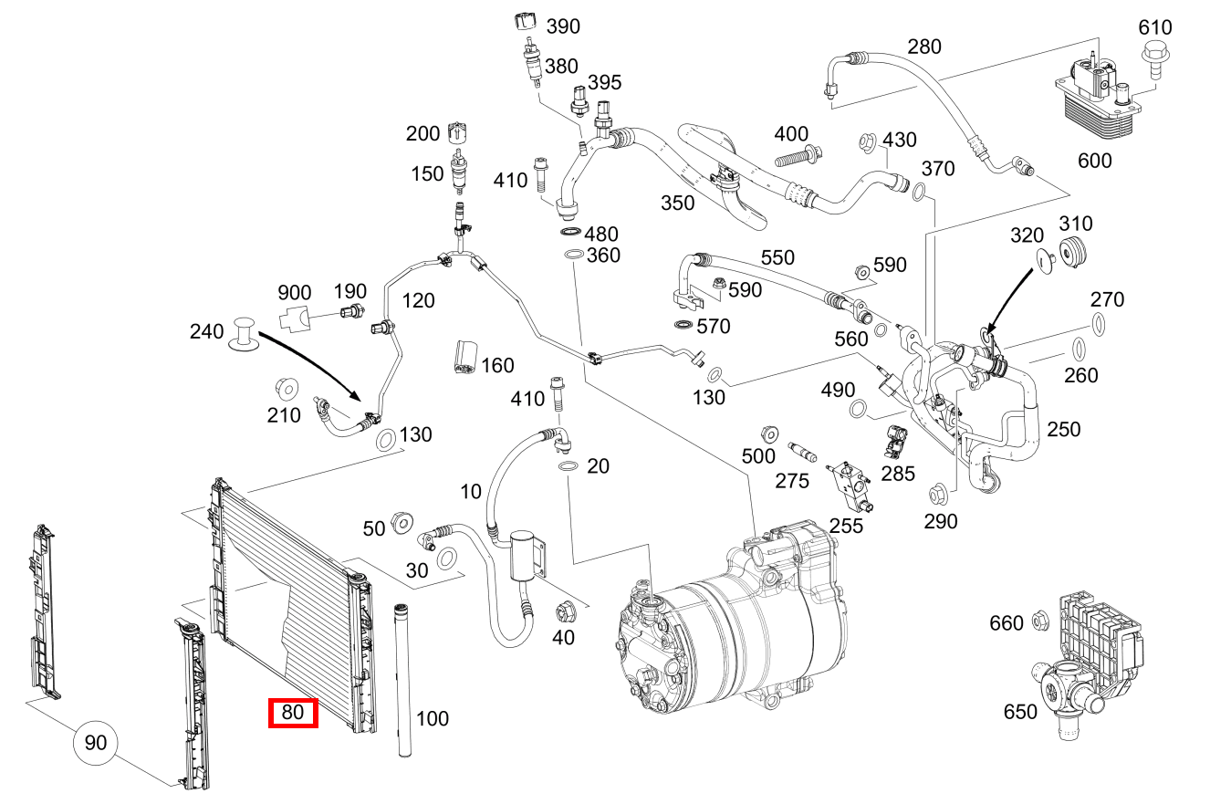 Kältemittelkondensator ELECTRIC DRIVE 242