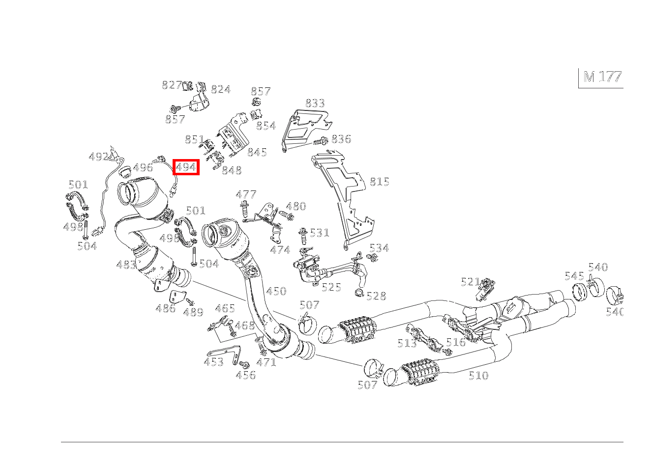 Lambdasonde DIAGNOSESONDE RECHTS NACH KATALYSATOR S 63 AMG 4MATIC+ Cabriolet 217
