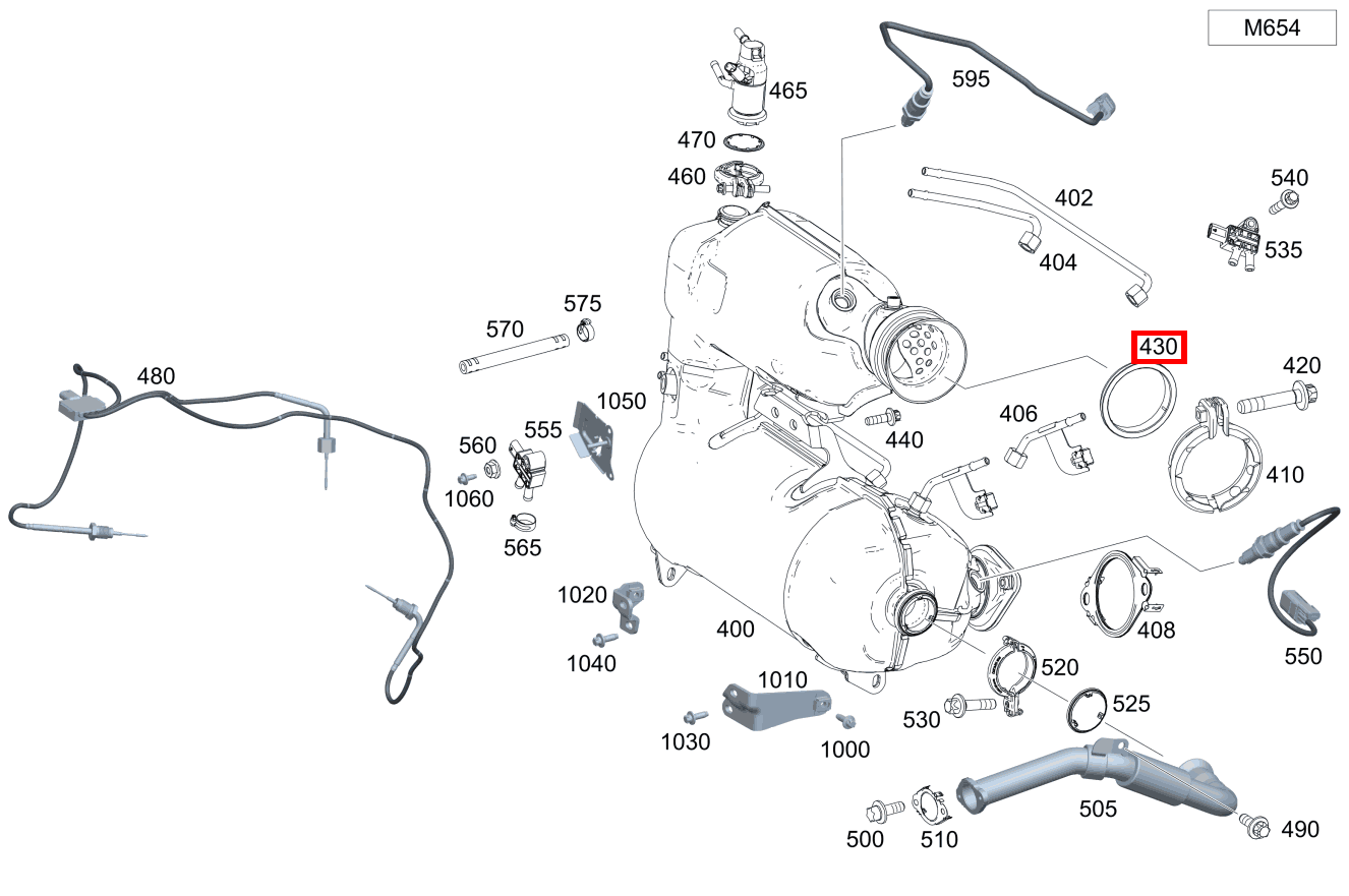 DICHTRING ABGASANLAGE Abgasanlage an Abgasturbolader A 220 d Limousine 177