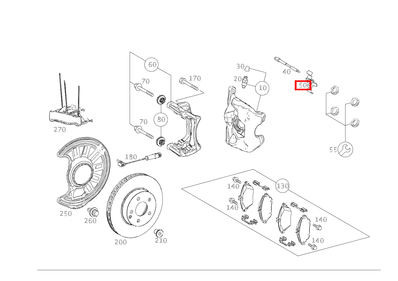 Spreizfeder Mercedes-AMG CLA 45 4MATIC Shooting Brake BCA 117