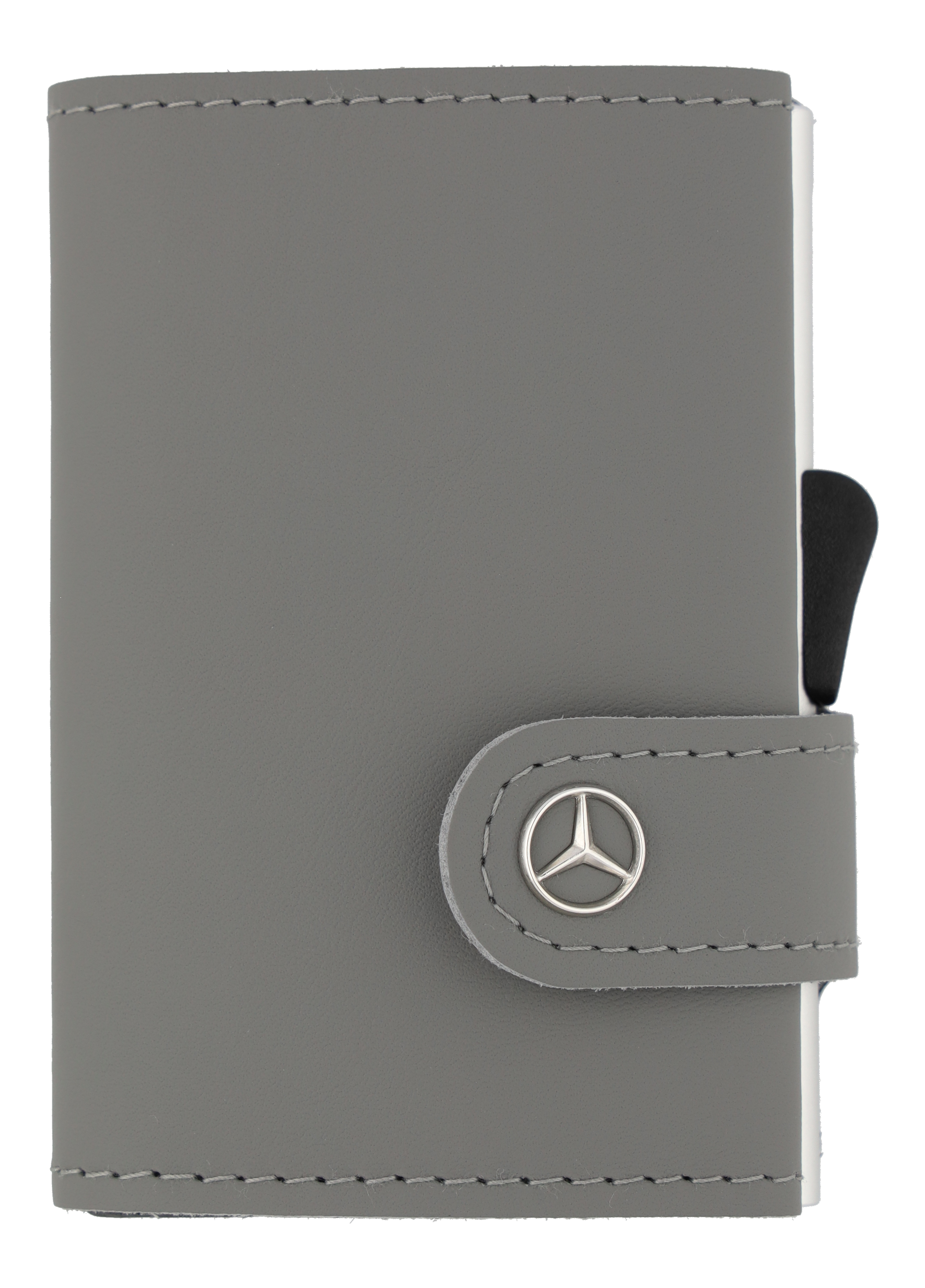 Mercedes-Benz - Mini-Geldbörse silbergrau, Rindleder