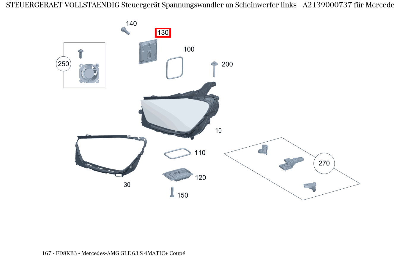 Steuergerät vollständig Steuergerät Spannungswandler an Scheinwerfer links Mercedes-AMG GLE 63 S 4MATIC+ Coupé 167 Steuergerät vollständig Steuergerät Spannungswandler an Scheinwerfer links Mercedes-AMG GLE 63 S 4MATIC+ Coupé 167