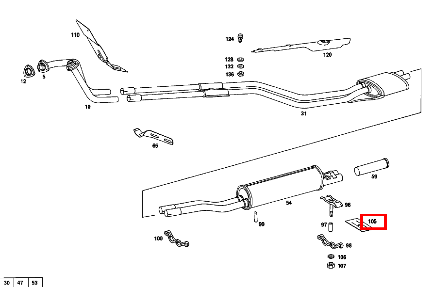 ISOLIERSCHEIBE AUFHAENGUNG HAUPTSCHALLDAEMPFER 280 CE 114