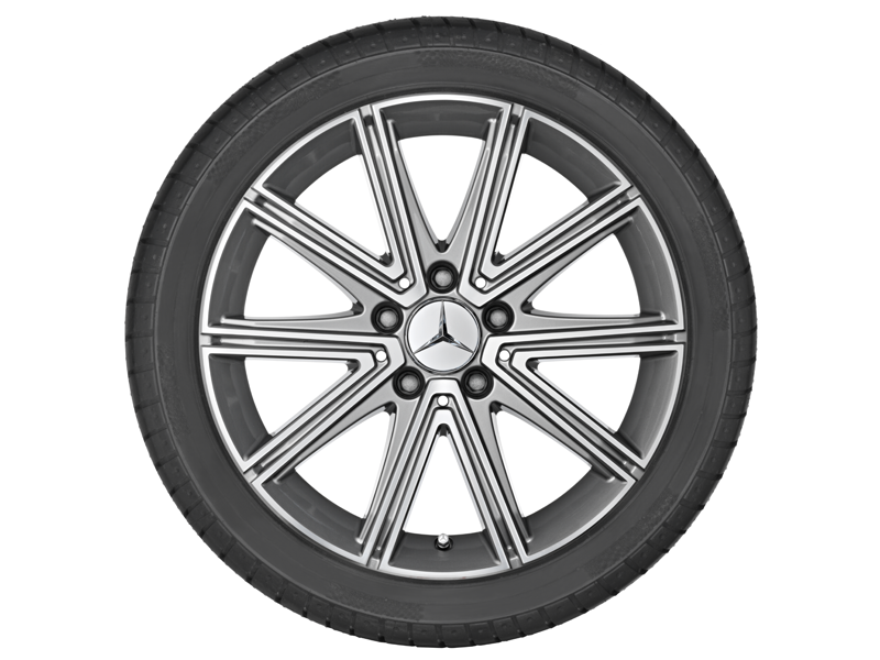 Original Mercedes-Benz 17 Zoll 10-Speichen-Rad palladiumsilber 