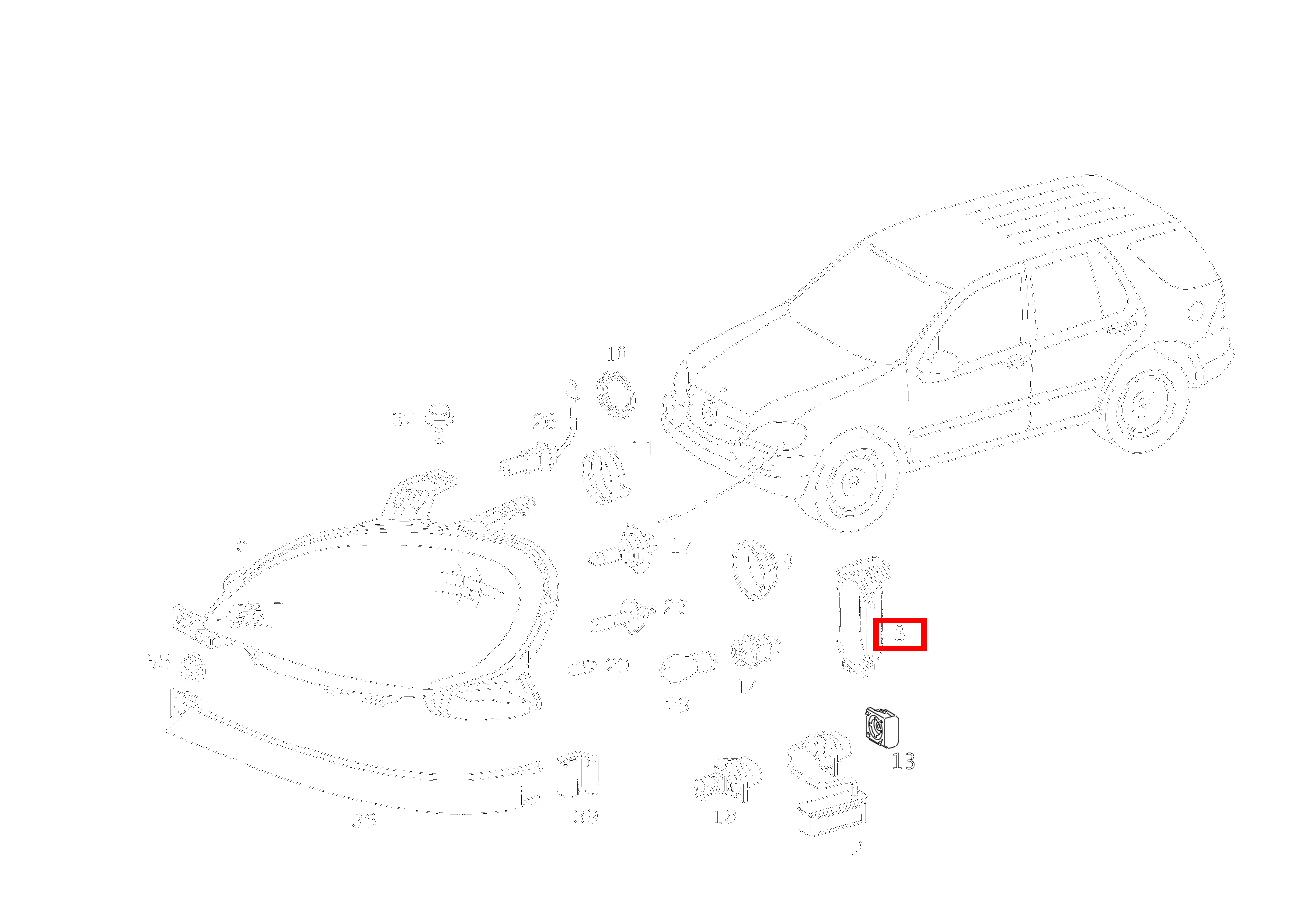 Kappe SCHEINWERFER RECHTS XENON LIGHTS ML 55 AMG Off-Roader 163 Kappe SCHEINWERFER RECHTS XENON LIGHTS ML 55 AMG Off-Roader 163