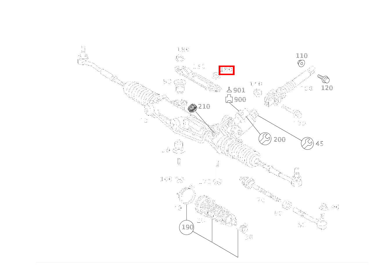 Mutter ZAHNSTANGENLENKUNG AN INTEGRALTRAEGER UND BEFESTIGUNGSPLATTE; M12X1.5 SL 65 AMG Roadster BCA 230 Mutter ZAHNSTANGENLENKUNG AN INTEGRALTRAEGER UND BEFESTIGUNGSPLATTE; M12X1.5 SL 65 AMG Roadster BCA 230