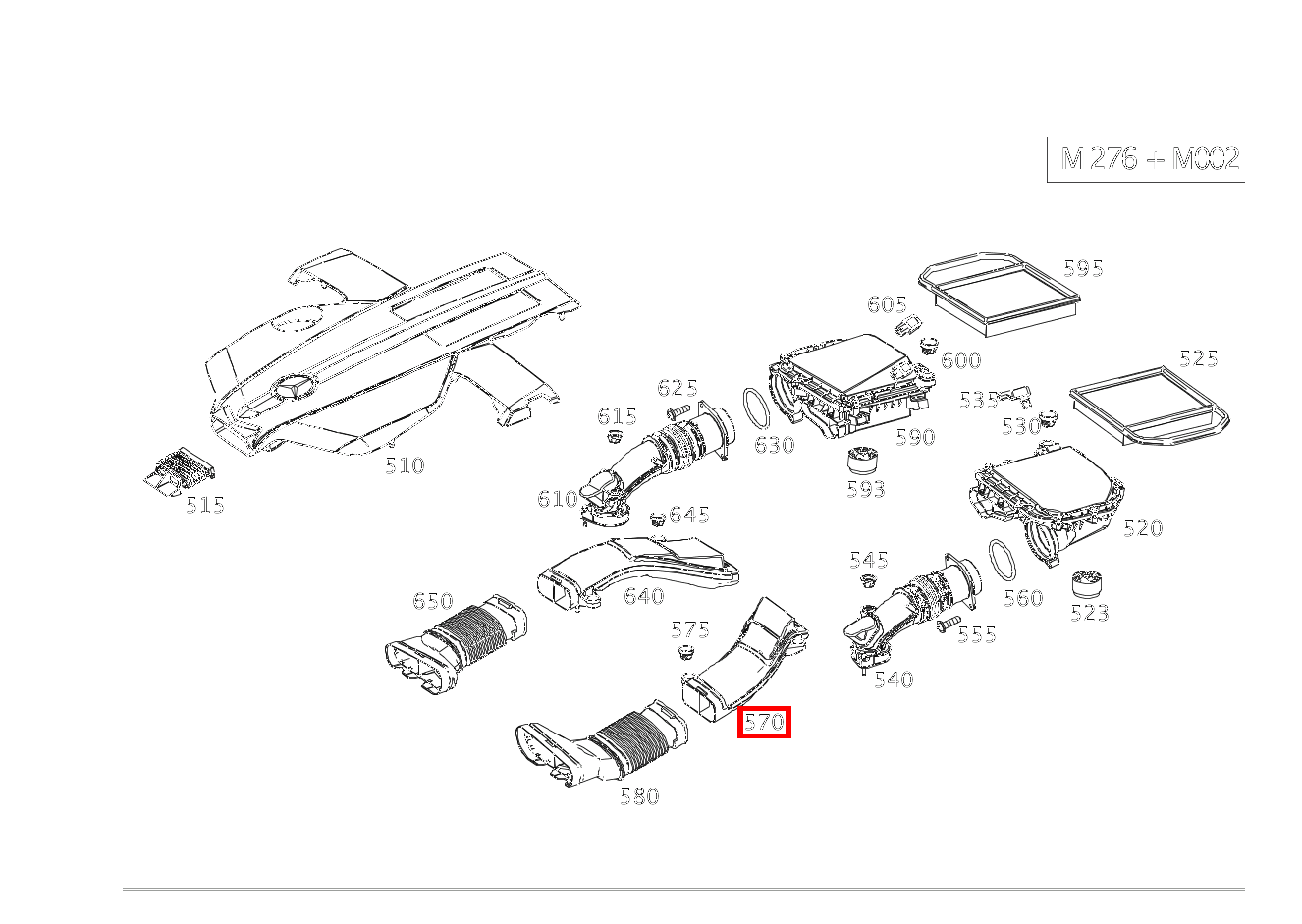 Rohluftleitung LINKS Mercedes-AMG GLE 43 4MATIC Coupé 293 Rohluftleitung LINKS Mercedes-AMG GLE 43 4MATIC Coupé 293
