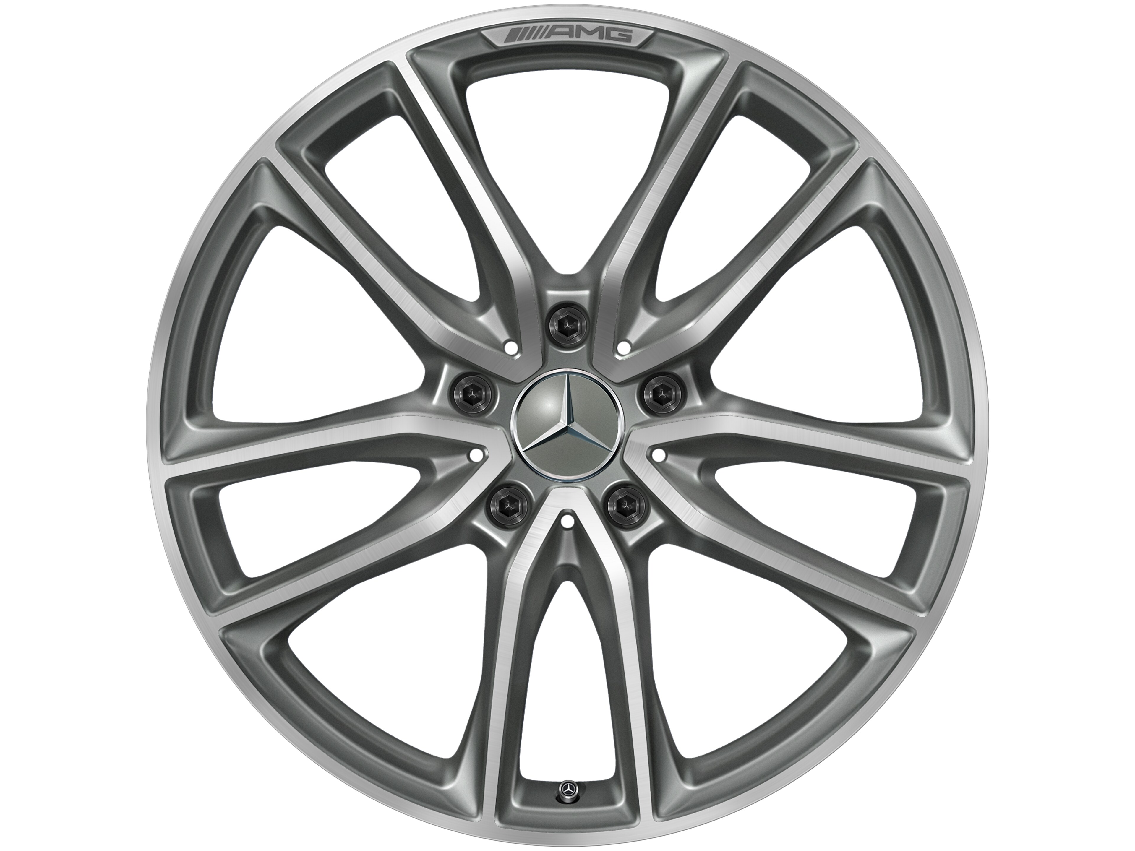 Mercedes-Benz -  AMG 5-Doppelspeichen-Rad, 50,8 cm (20 Zoll), glanzgedreht 8,5 J x 20 ET 32, titangrau
