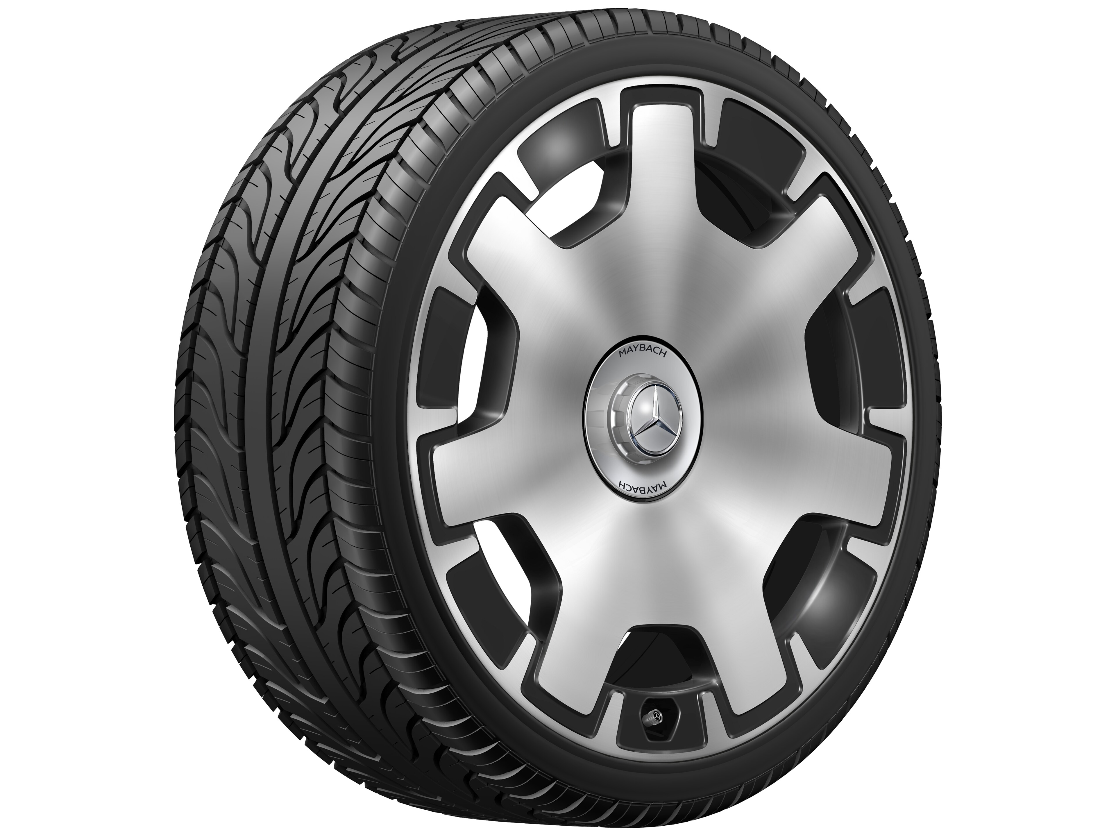 7-Loch-Rad, 22 Zoll, 9,5 J x 22 ET 27,5, schwarz, glanzgedreht