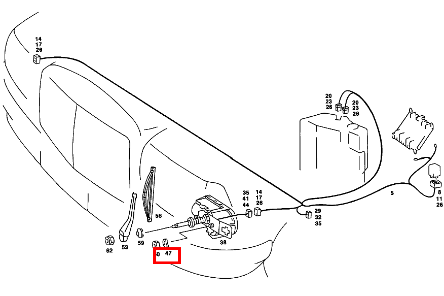 Federscheibe WISCHERMOTOR AN LEUCHTEINHEIT 230 TE 123
