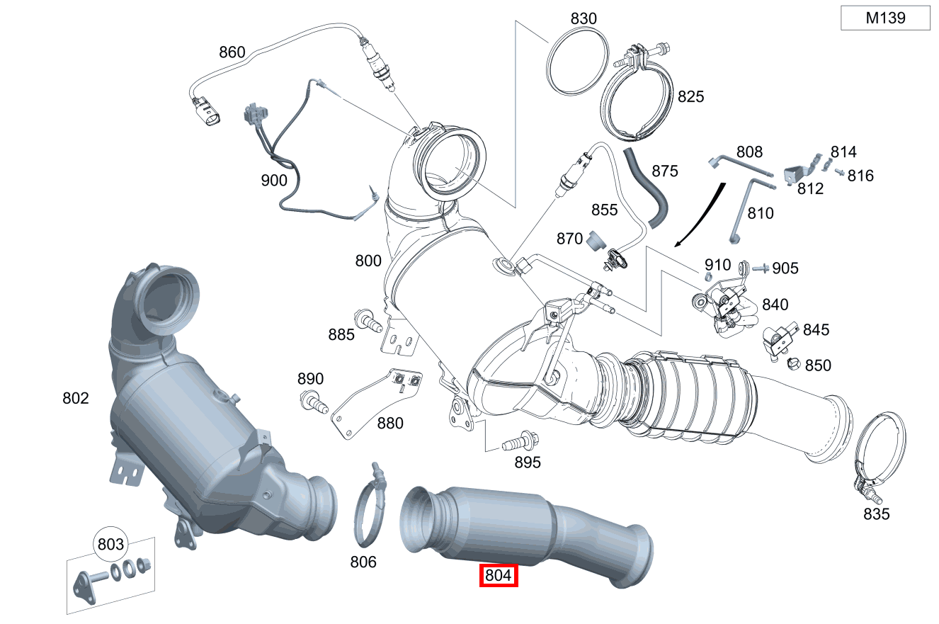 Abgasrohr vorne Vorn Mercedes-AMG A 45 S 4MATIC+ Kompaktlimousine 177 Abgasrohr vorne Vorn Mercedes-AMG A 45 S 4MATIC+ Kompaktlimousine 177