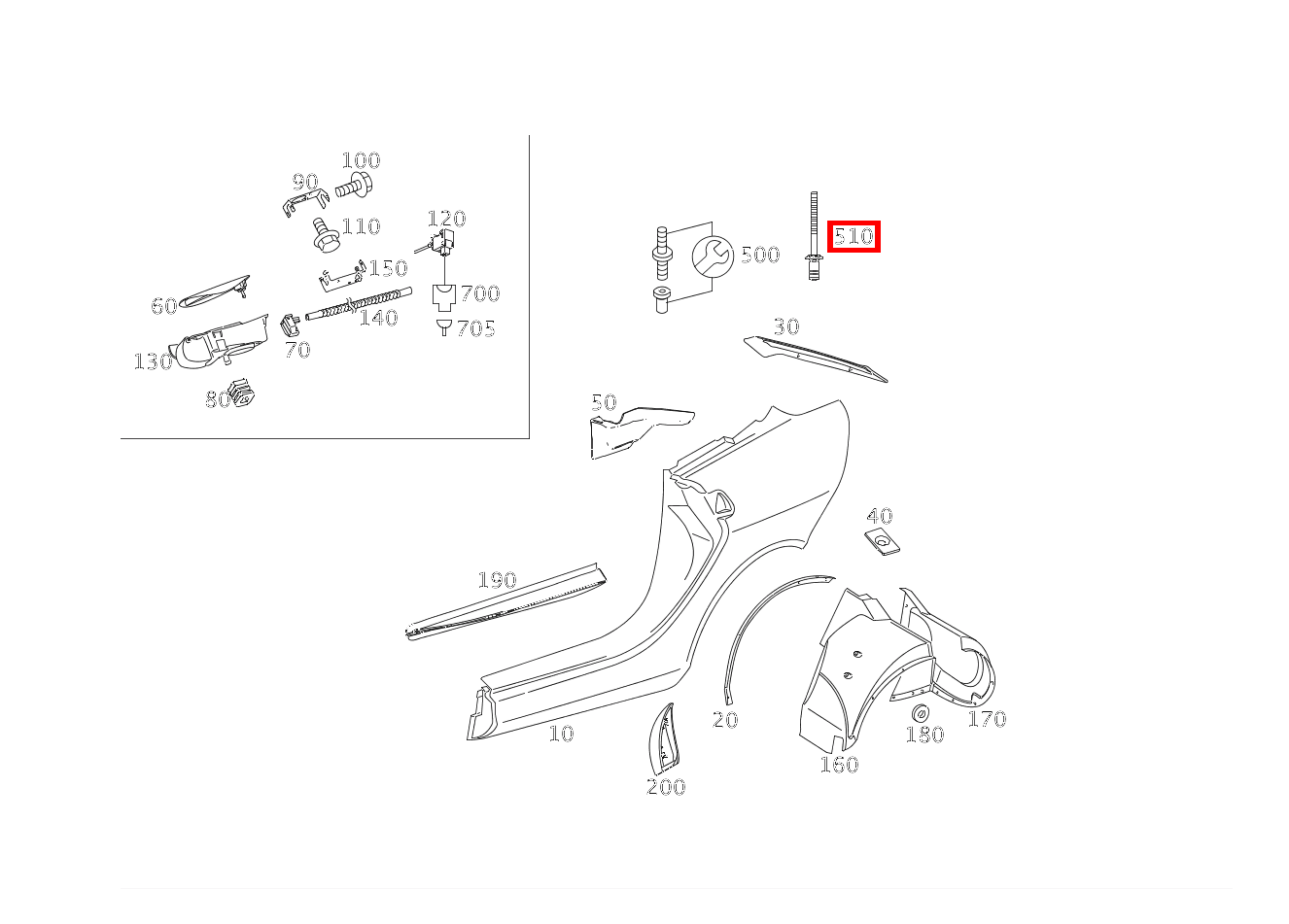Blindniet REPARATURLOESUNG; 6,4 X 12MM / 1-3,5MM SLR McLaren Roadster 199 Blindniet REPARATURLOESUNG; 6,4 X 12MM / 1-3,5MM SLR McLaren Roadster 199