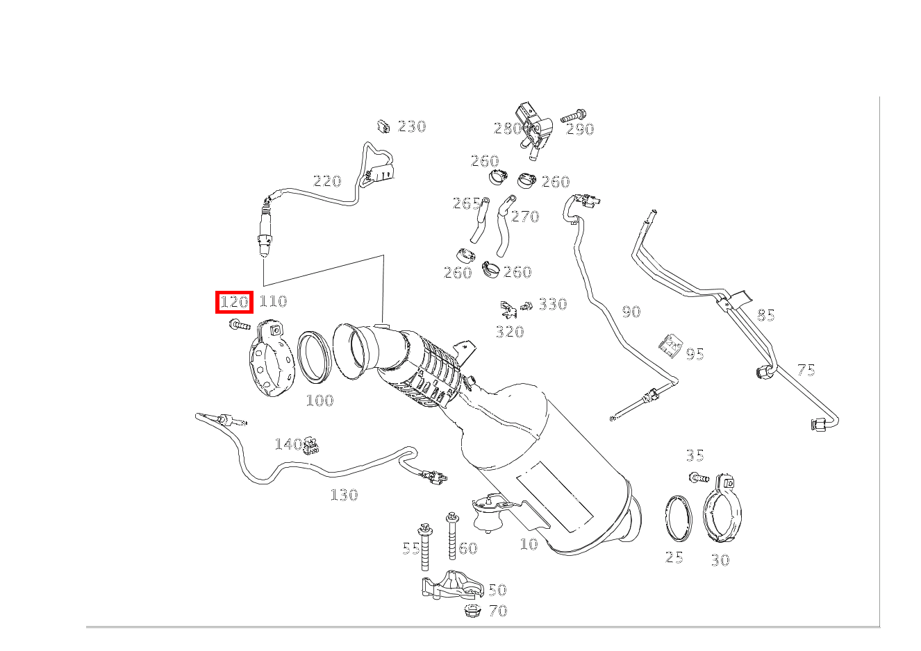 Sechsrundschraube ROHRSCHELLE AN ABGASTURBOLADER; M8X40 S 300 BT HYBRID L 222 Sechsrundschraube ROHRSCHELLE AN ABGASTURBOLADER; M8X40 S 300 BT HYBRID L 222