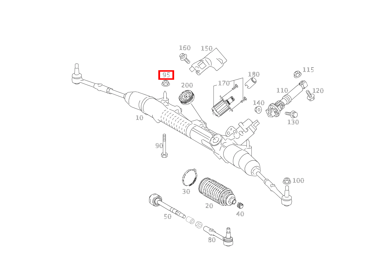 Mutter LENKUNG AN INTEGRALTRAEGER; M12X1.5 CL500 4M BE 216 Mutter LENKUNG AN INTEGRALTRAEGER; M12X1.5 CL500 4M BE 216