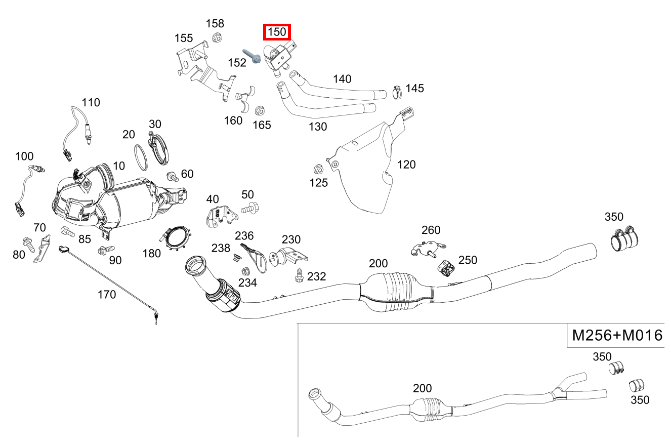 Drucksensor Partikelfilter Mercedes-AMG GLE 53 4MATIC+ Coupé 167