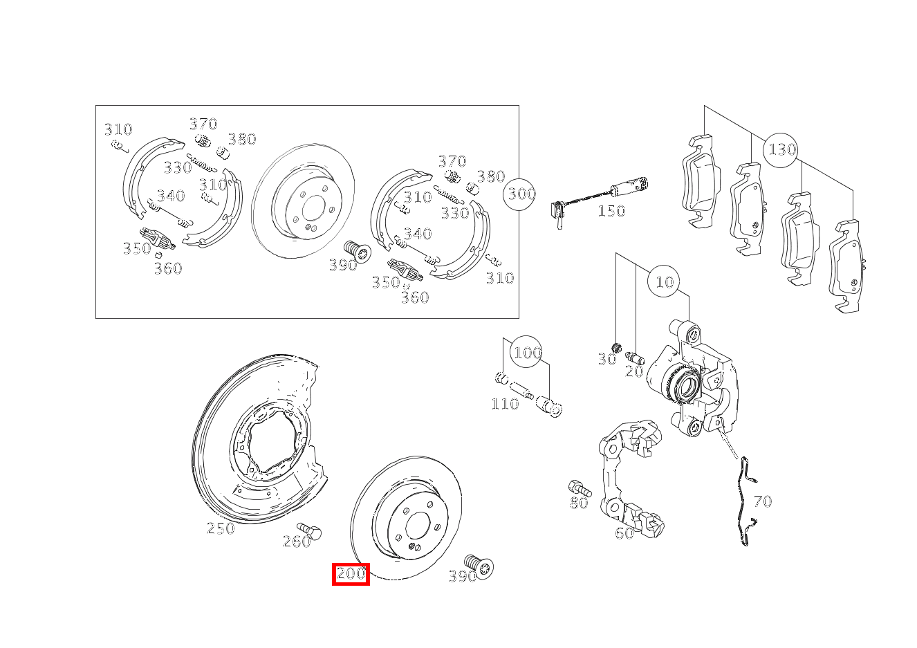 Bremsscheibe belüftet Hinten rechts E 300 CDI Limousine BlueE 212 Bremsscheibe belüftet Hinten rechts E 300 CDI Limousine BlueE 212