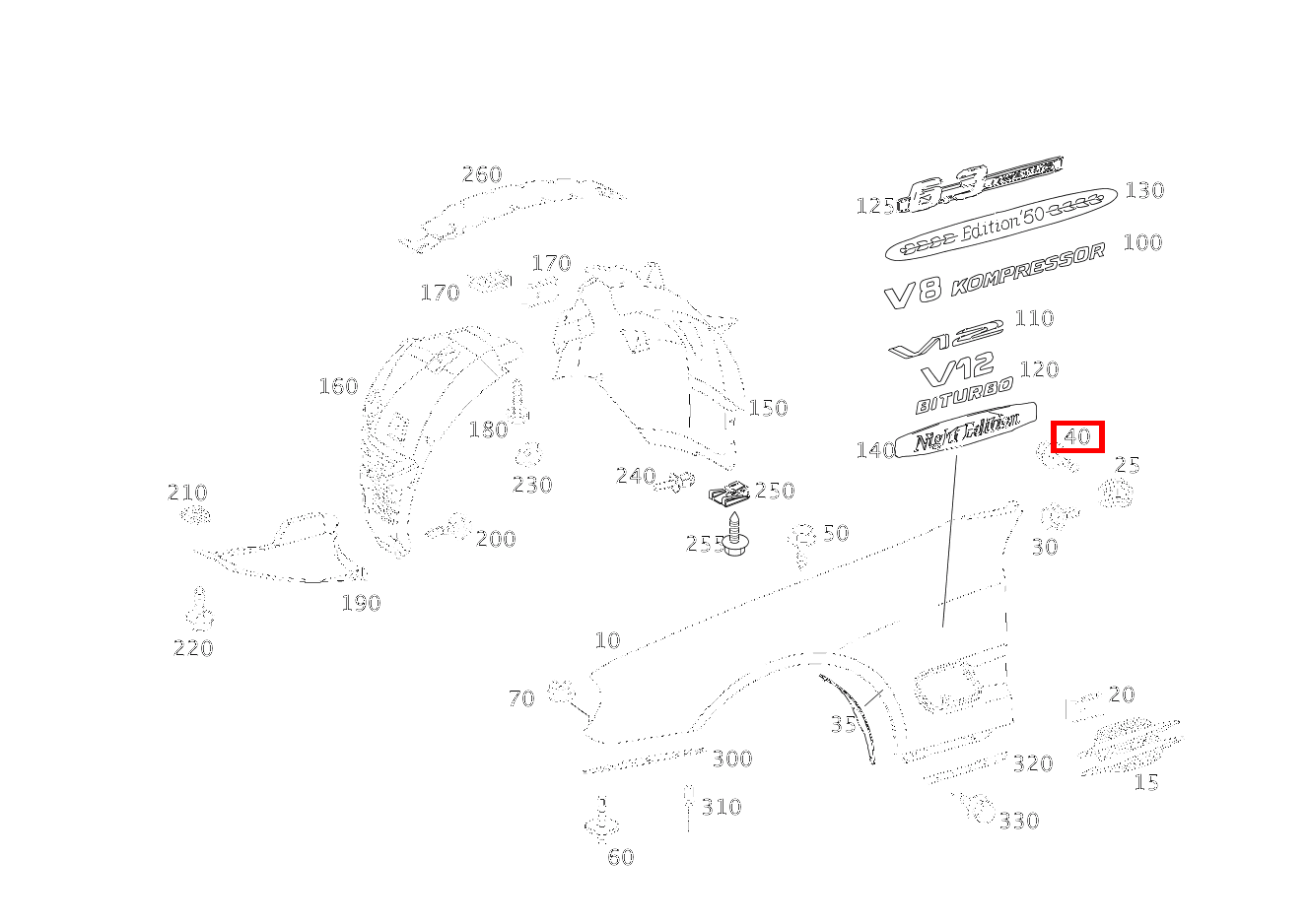 Kombi-Sechskantschraube KOTFLUEGEL AN HALTER A-SAEULE; M6X15 für 