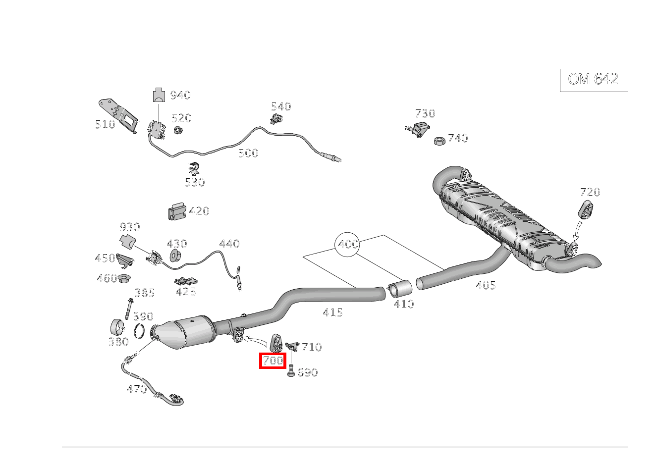 Aufhängering Mittelschalldämpfer ML/GLE 350 BT/D 4M 642826 292 Aufhängering Mittelschalldämpfer ML/GLE 350 BT/D 4M 642826 292