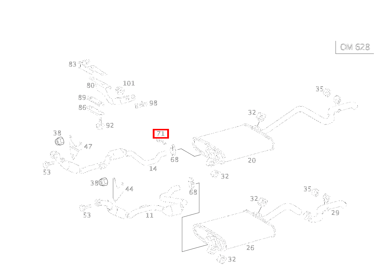 Sechsrundschraube VORKATALYSATOR AN TURBOLADER M8X40 ML 400 CDI Off-Roader 163 Sechsrundschraube VORKATALYSATOR AN TURBOLADER M8X40 ML 400 CDI Off-Roader 163