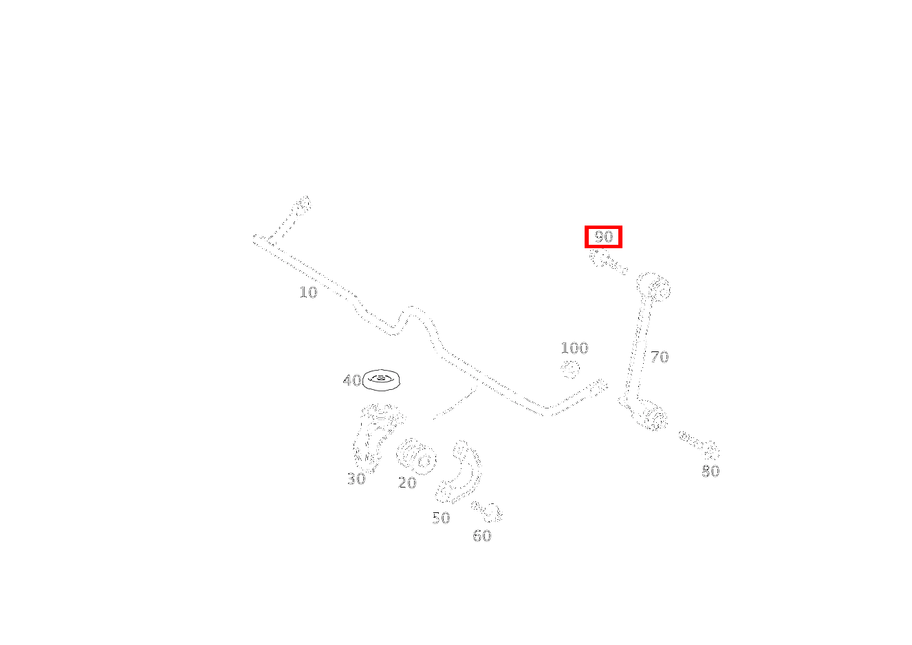 Sechsrundschraube DREHSTAB AN RADTRAEGER; M10X45 C 320 Sportcoupé 203 Sechsrundschraube DREHSTAB AN RADTRAEGER; M10X45 C 320 Sportcoupé 203