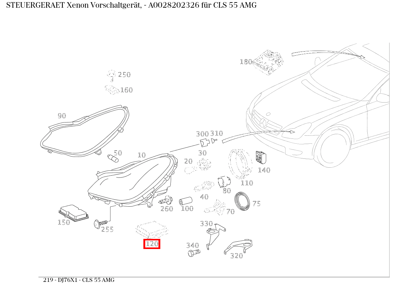 STEUERGERAET Xenon Vorschaltgerät, CLS 55 AMG 219 STEUERGERAET Xenon Vorschaltgerät, CLS 55 AMG 219