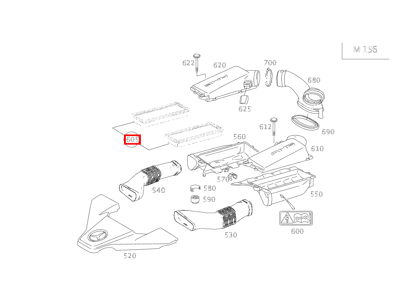 Filtereinsatz Teilesatz CL 63AMG 216