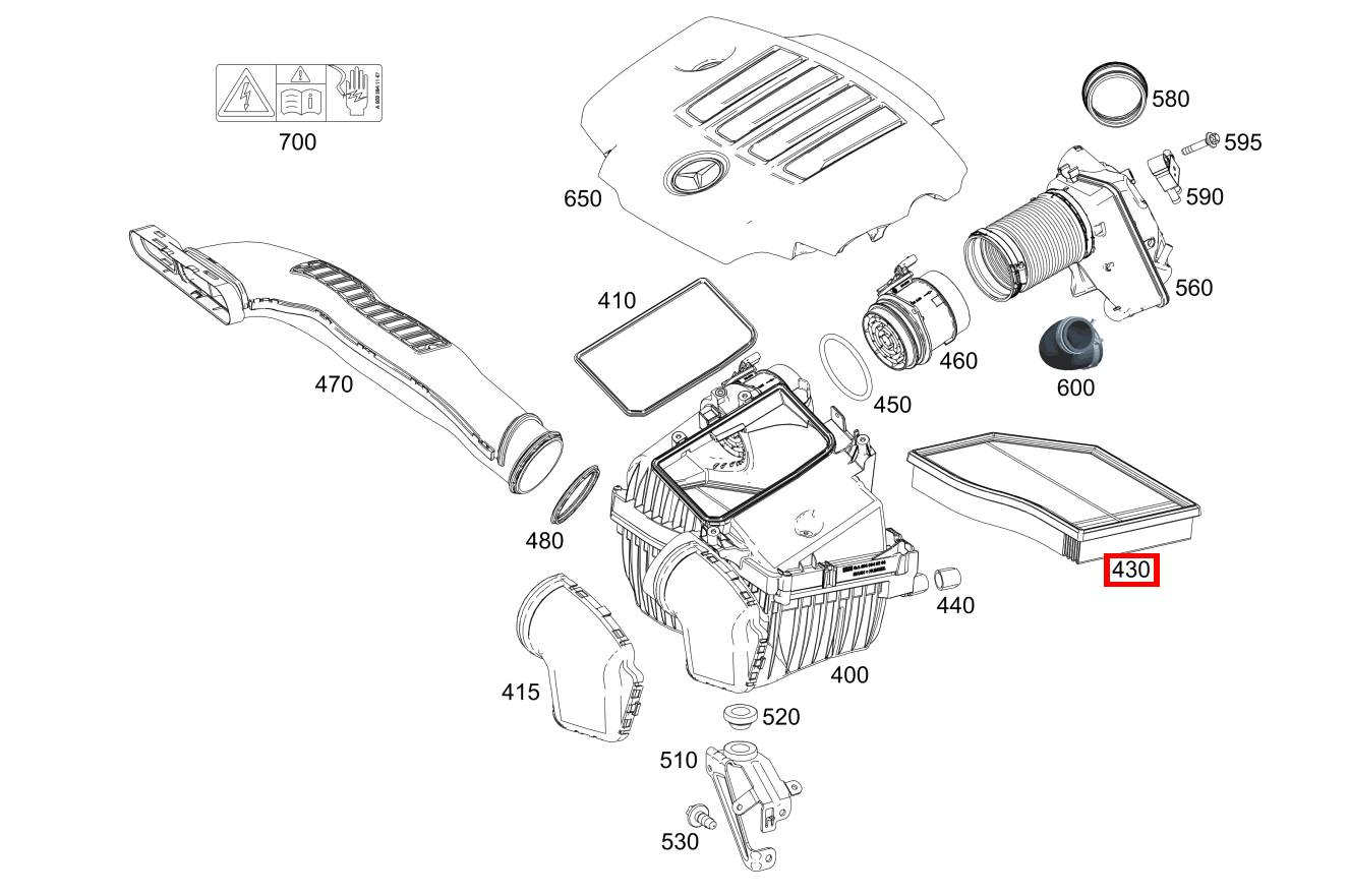 Luftfiltereinsatz GLB 200 d 4MATIC 247