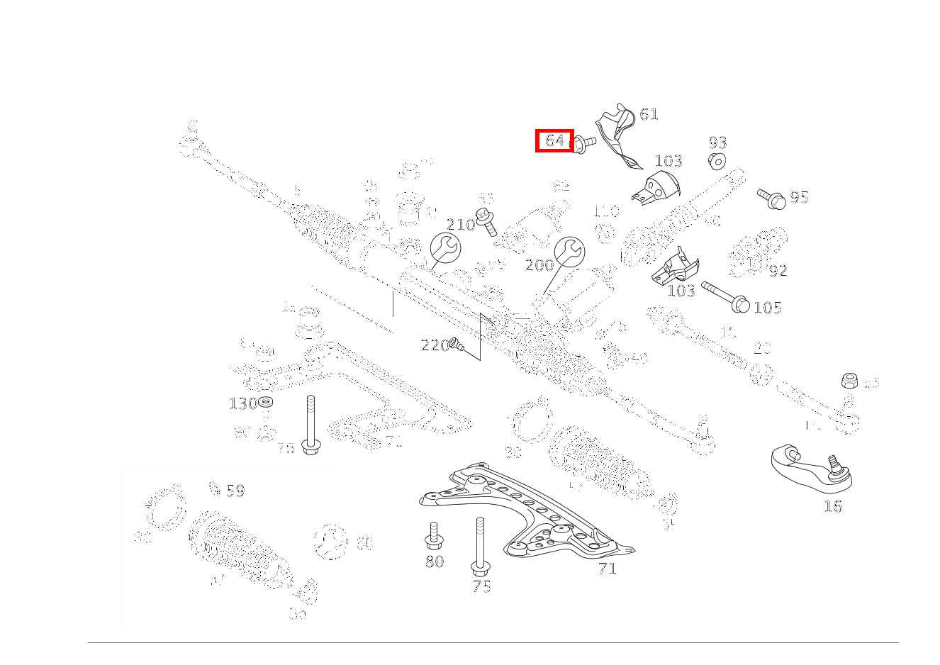 Sechskantschraube ZAHNSTANGENLENKUNG; M6X10 S 350 L 4-MATIC 220 Sechskantschraube ZAHNSTANGENLENKUNG; M6X10 S 350 L 4-MATIC 220