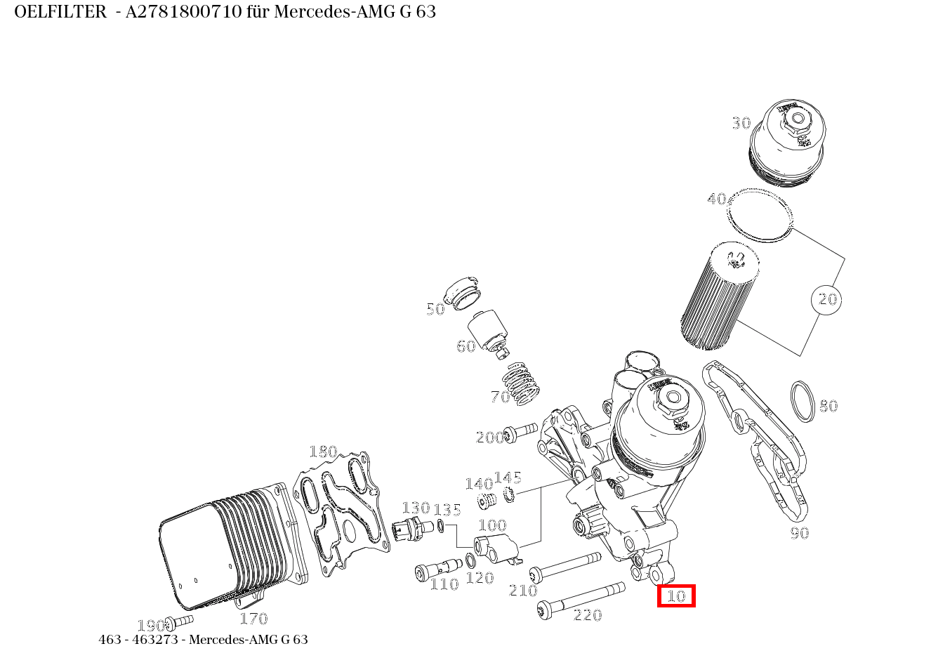 Ölfilter Mercedes-AMG G 63 463