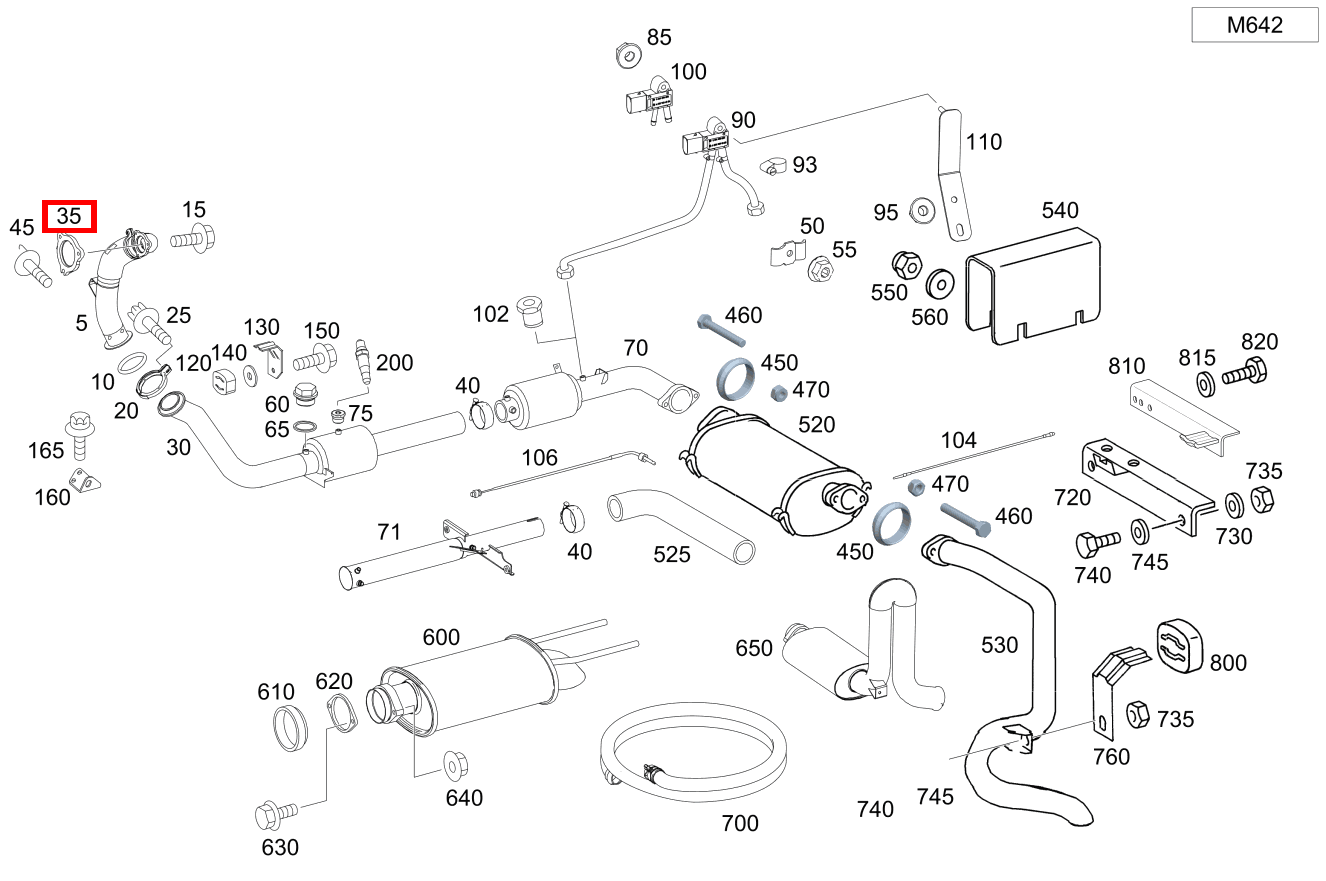 Flanschdichtung Turbolader an Auspuffkrümmer G 300 CDI/4X4/3428 Lang 461 Flanschdichtung Turbolader an Auspuffkrümmer G 300 CDI/4X4/3428 Lang 461