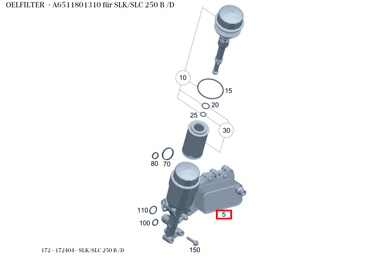 Ölfilter SLK/SLC 250 B /D 172 Ölfilter SLK/SLC 250 B /D 172