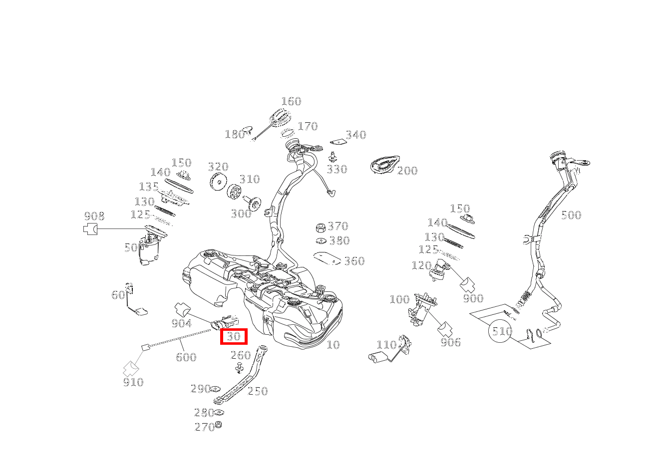 Drucksensor TANK M 166, SLK 171, SLK / SLC 172 und weitere kaufen