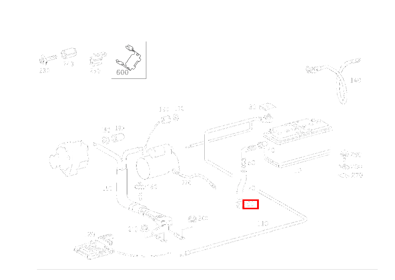 Durchführungstülle BATTERIEENTLUEFTUNG S 350 L 4-MATIC 220