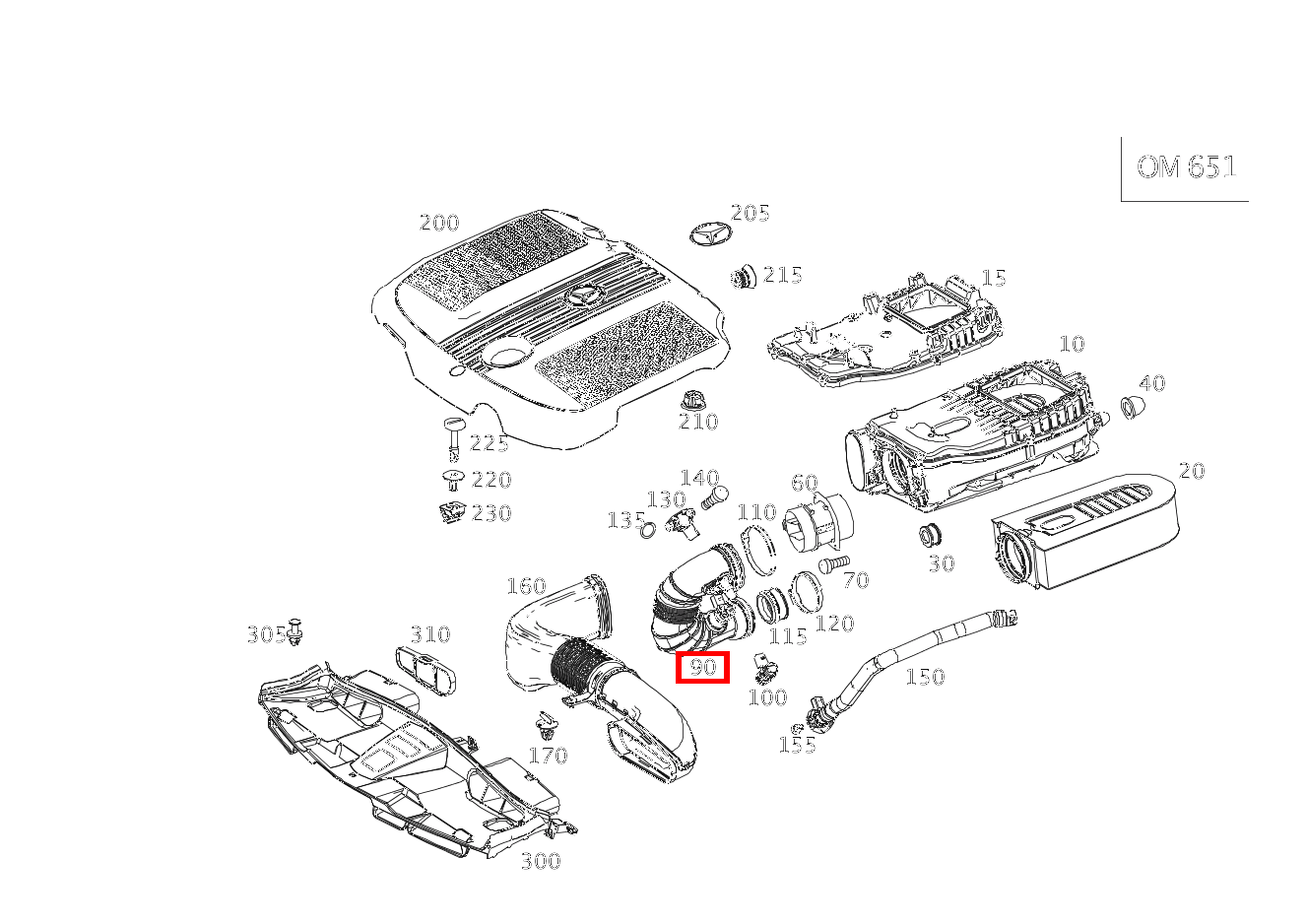 Luftleitung E250TCDI BLUE EFF 212 Luftleitung E250TCDI BLUE EFF 212