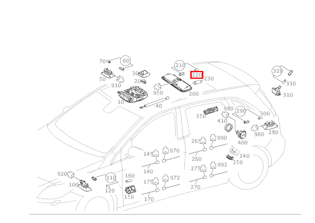 Glühlampe DECKENLEUCHTE HINTEN; 12V-6W B180 BE 246