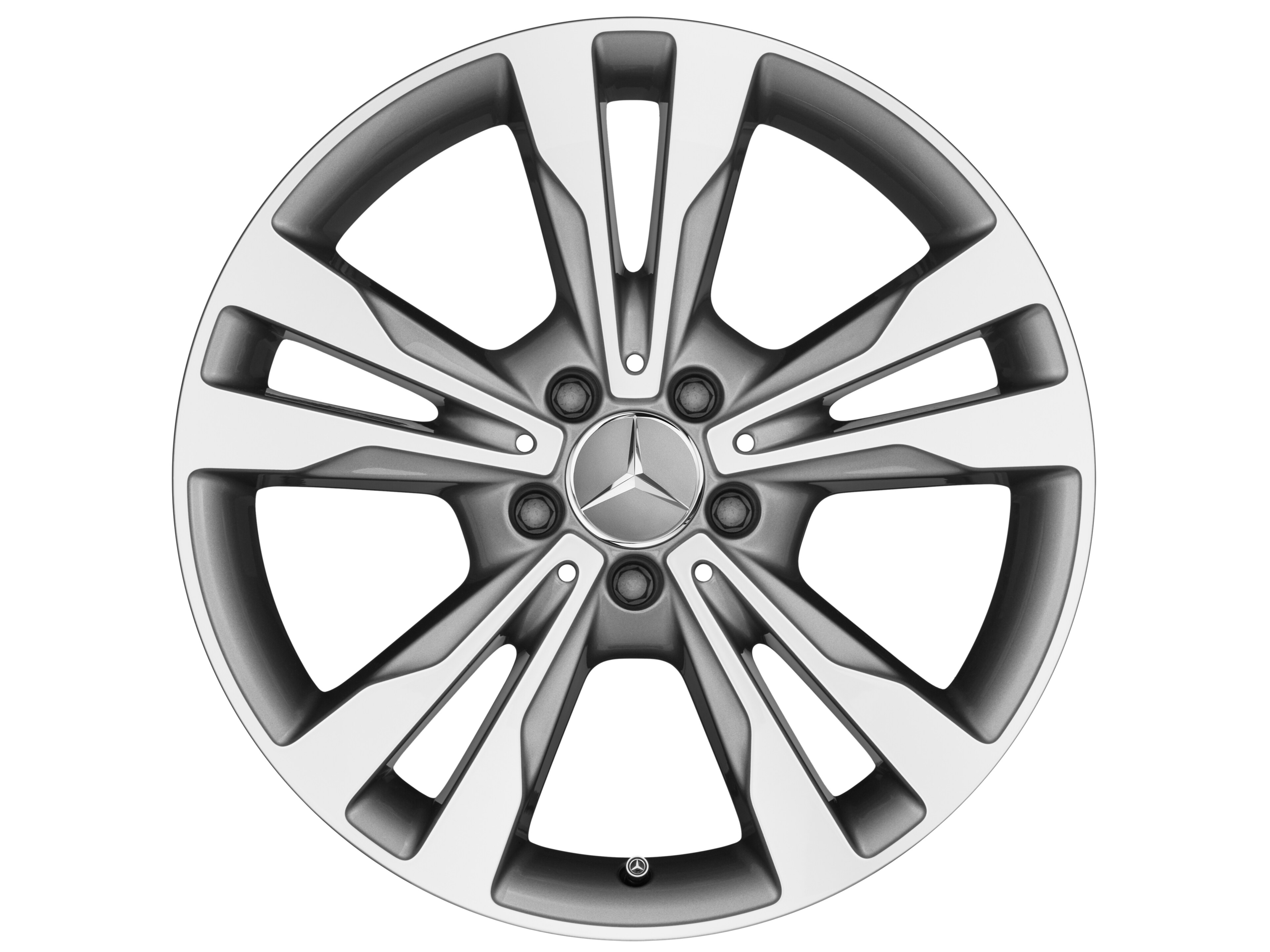 Mercedes-Benz - 5-Doppelspeichen-Rad, 45,7 cm (18 Zoll), glan 5-Doppelspeichen-Rad, 45,7 cm (18 Zoll), glan