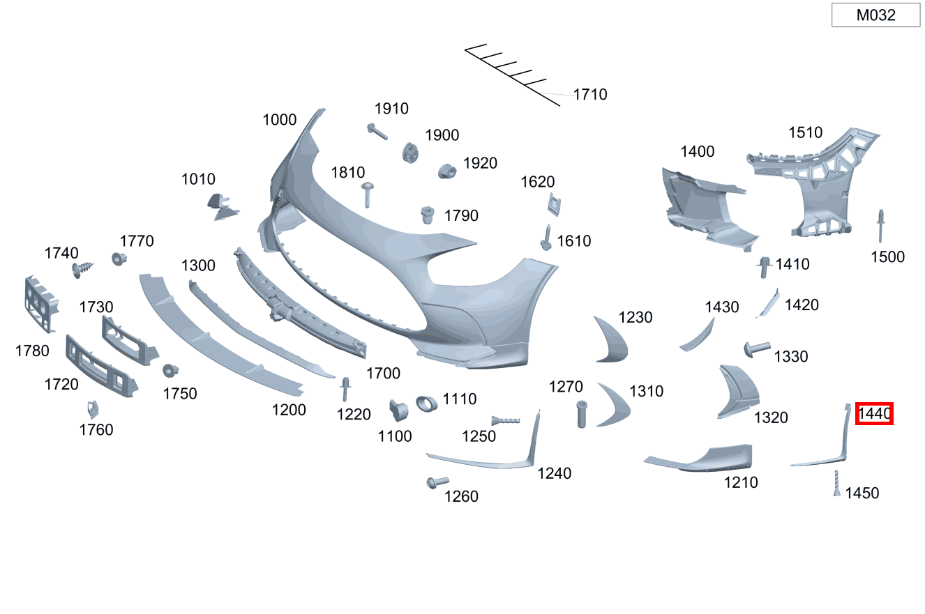 Luftführungssegment Links außen Mercedes-AMG GT Black Series 190 Luftführungssegment Links außen Mercedes-AMG GT Black Series 190