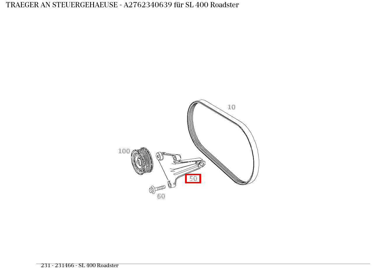 Träger AN STEUERGEHAEUSE SL 400 Roadster 231 Träger AN STEUERGEHAEUSE SL 400 Roadster 231
