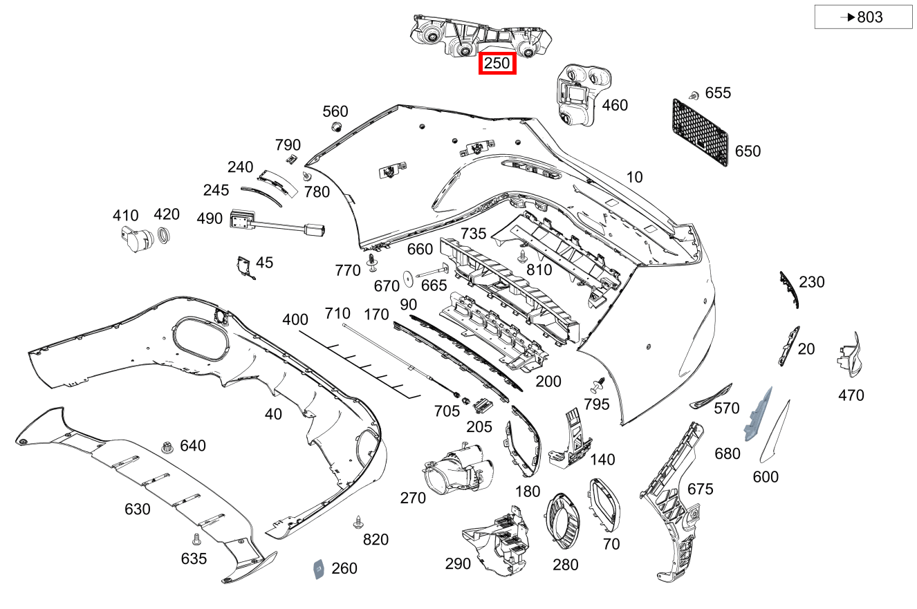 Grundtäger Stossfänger Links CLA 200 Shooting Brake 205 Grundtäger Stossfänger Links CLA 200 Shooting Brake 205