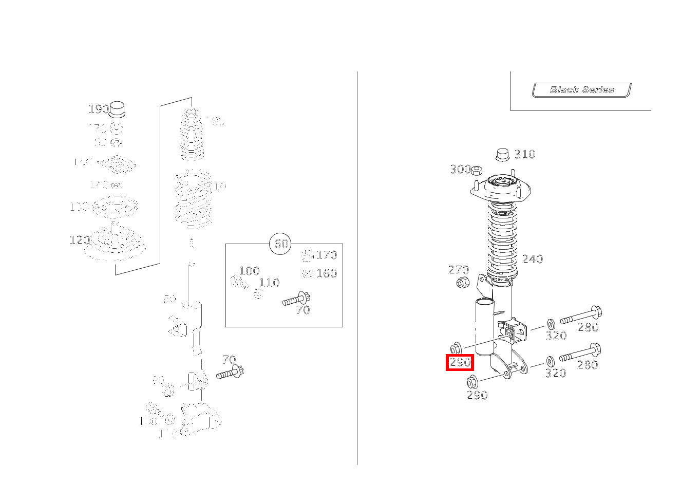 Mutter DAEMPFERBEIN AN ACHSSCHENKEL UNTEN; M14X1.5 CLK 63 AMG Coupé 209