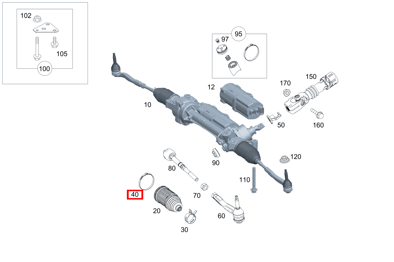 EINOHRKLEMME Innen links und rechts CLK 320 COUPE 209 EINOHRKLEMME Innen links und rechts CLK 320 COUPE 209