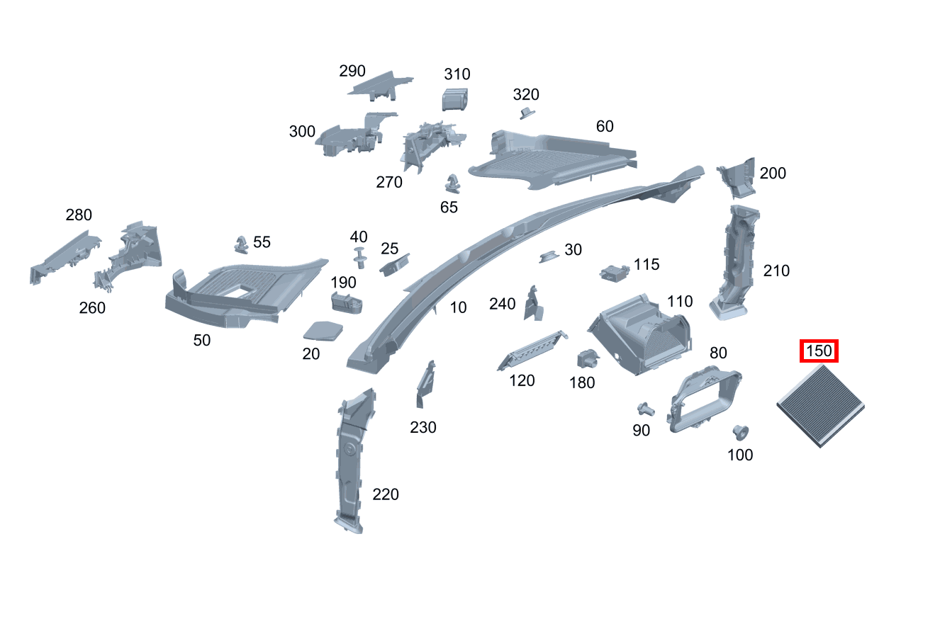 Staubfilter Filter GLE 300 d 4MATIC 205 Staubfilter Filter GLE 300 d 4MATIC 205