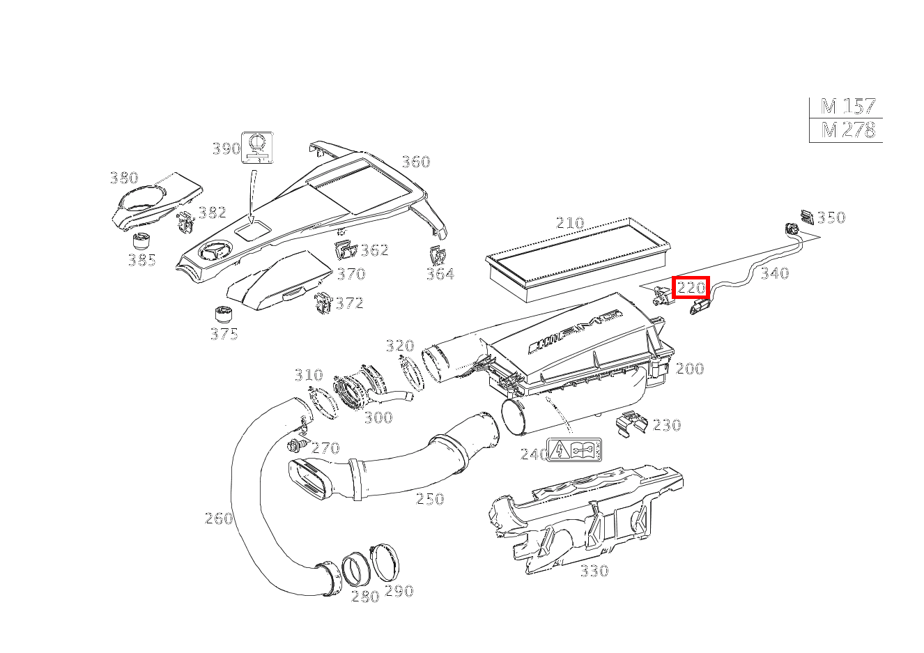 Drucksensor AN LUFTFILTERGEHAEUSE HINTEN, RECHTS SL63 AMG 231 Drucksensor AN LUFTFILTERGEHAEUSE HINTEN, RECHTS SL63 AMG 231